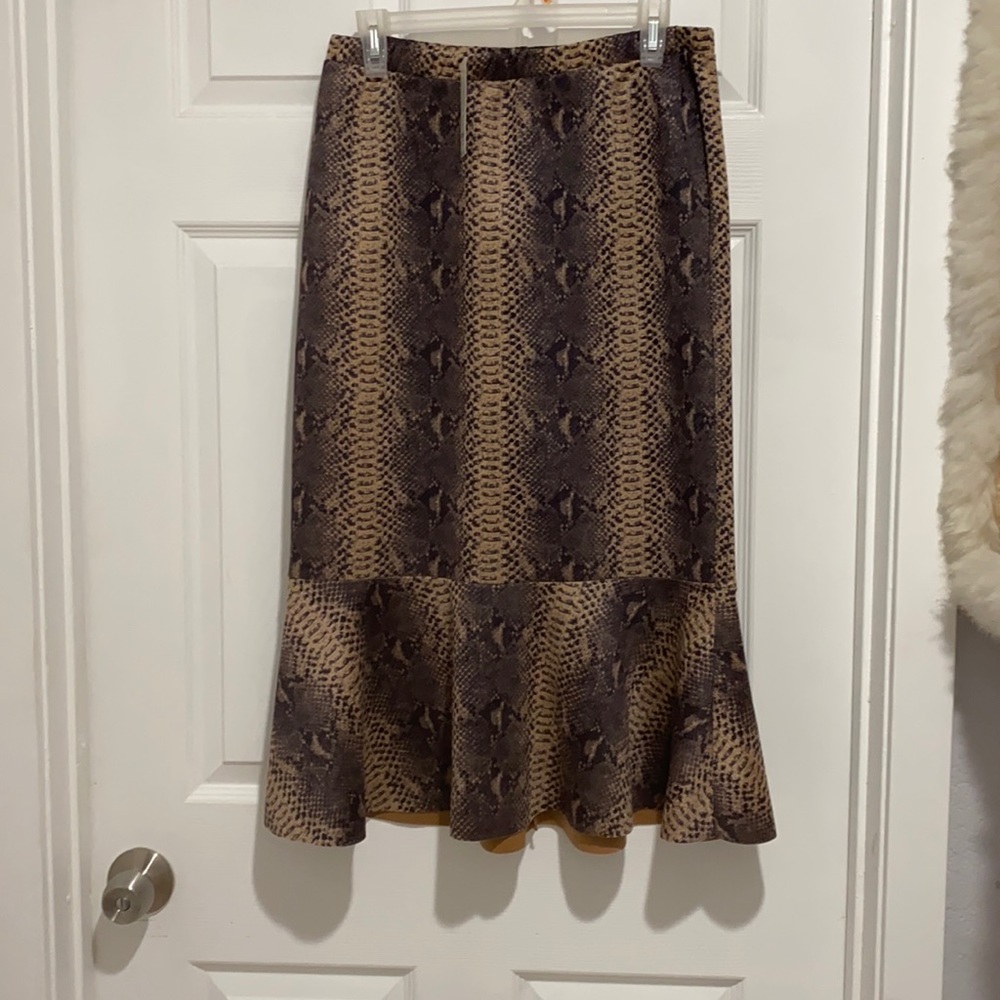 Snake midi skirt
